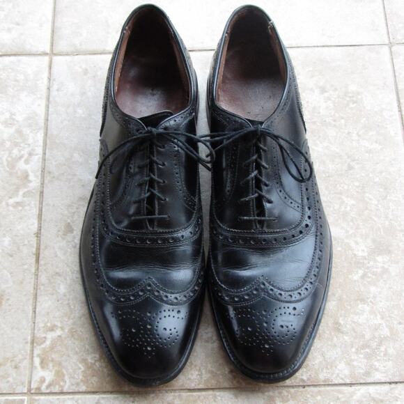 Allen Edmonds Black Leather Wingtip Oxfords 11.5 C - Picture 1 of 8